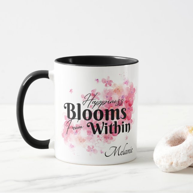 Caneca Felicidade Bloomia de Dentro (Com Donut)