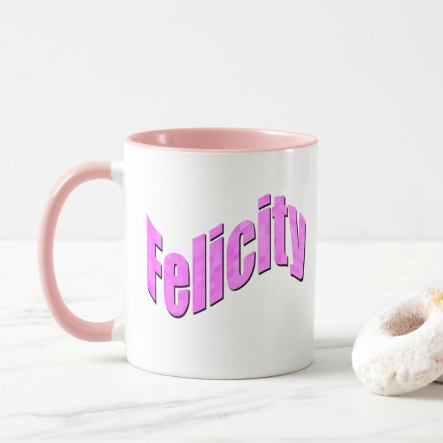 Caneca Felicity, Name, Logo (Com Donut)