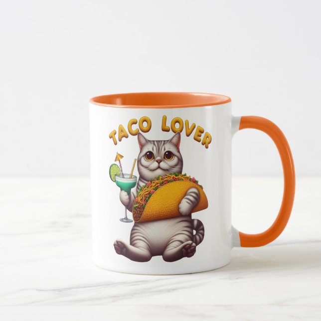 Caneca Feline Fiesta com Taco e Bebida (Direita)