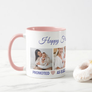 Caneca Feliz 1º Dia das Mães como Avó 4 Colagem de Fotos 