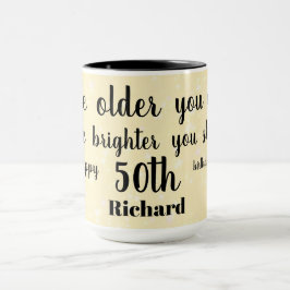 Caneca Feliz 50º Aniversário Humorístico