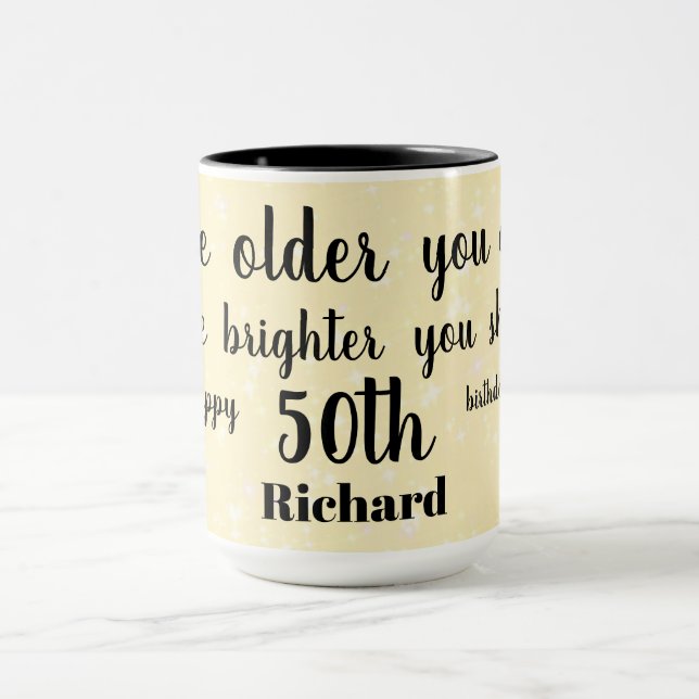 Caneca Feliz 50º Aniversário Humorístico (Centro)