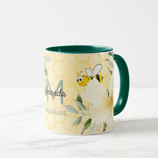 Caneca Feliz abelhão-de-bico-amarelo (Frente Esquerda)