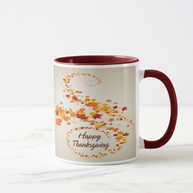Caneca Feliz Ação de Graças 4 Mug (Direita)