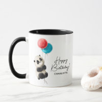 Feliz Aniversário Cute Panda Nome Personalizado