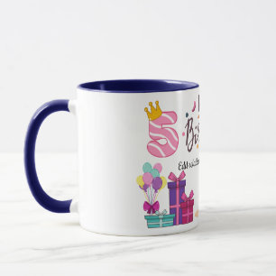 Caneca Feliz Aniversário Design Editável 