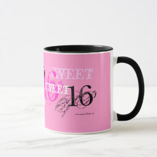 Caneca Feliz aniversario do doce 16 para adolescente -