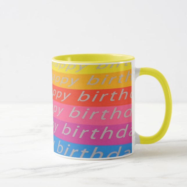 Caneca Feliz Aniversário Mug (Direita)