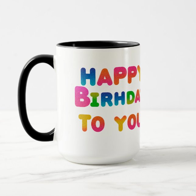Caneca Feliz aniversário para você (Esquerda)