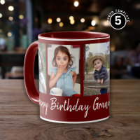 Feliz Aniversário Personalizado Avó Cinco Fotograf