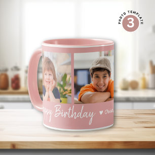 Caneca Feliz Aniversário Personalizado - Colagem Fotográf