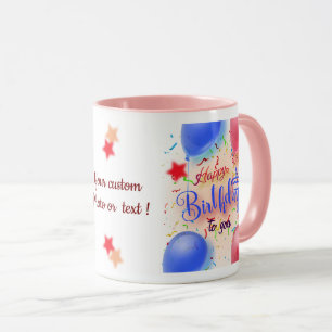 Caneca Feliz Aniversário personalize o presente
