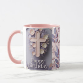 Caneca Feliz Aniversário, Roxo e design