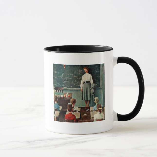 Caneca Feliz aniversário, Srta. Jones por Norman Rockwell (Direita)