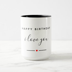 Caneca Feliz aniversário, te amo