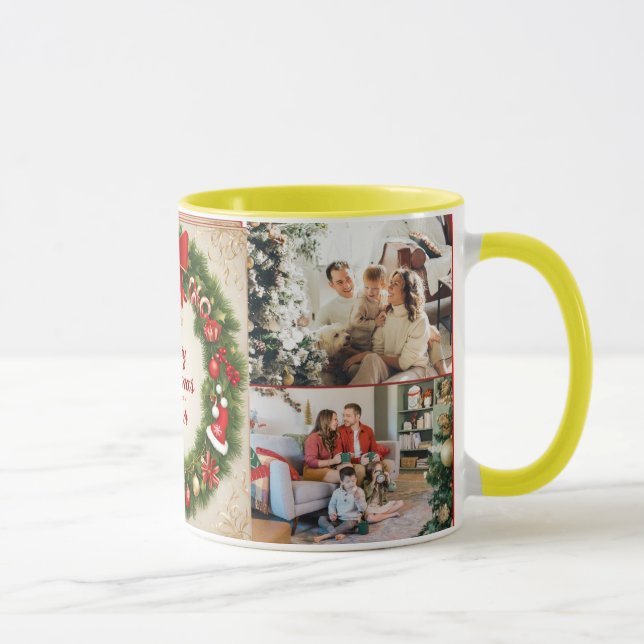 Caneca Feliz ano novo de Natal da Família 2 (Direita)