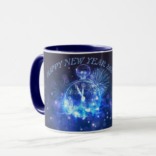Caneca Feliz ano novo Mugs 2025 - marinho azul cor