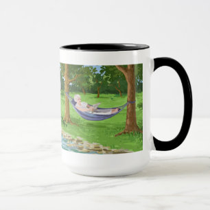 Caneca Feliz aposentadoria personalizar (Lady in Hammock)