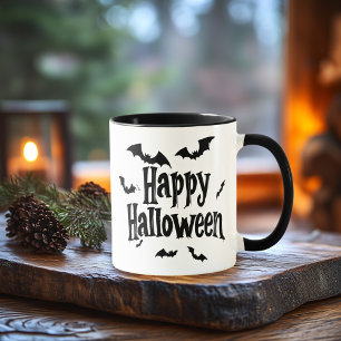 Caneca Feliz Cama de Halloween - Víblias de Halloween de 