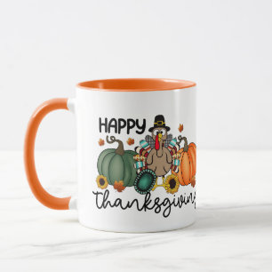 Caneca Feliz Camisa de Ação de Graças   Fim do Dia da Tur