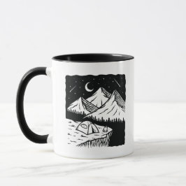 Caneca Feliz Camper Engraçado Acampamento Legal do Caminh