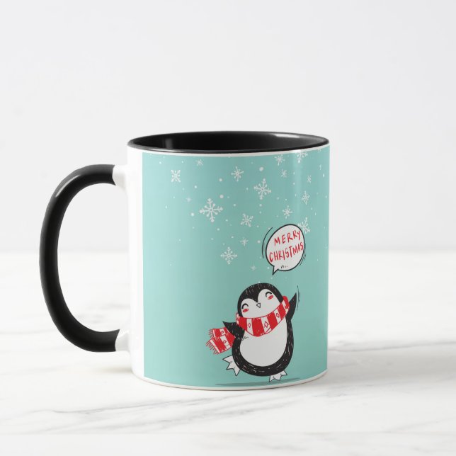 Caneca Feliz Cartoon Penguin (Esquerda)
