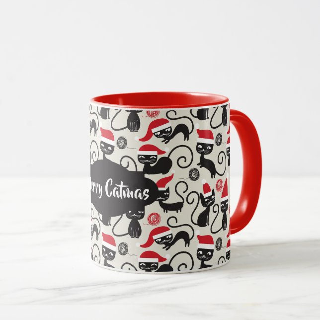 Caneca Feliz Catmas Mug (Frente Esquerda)