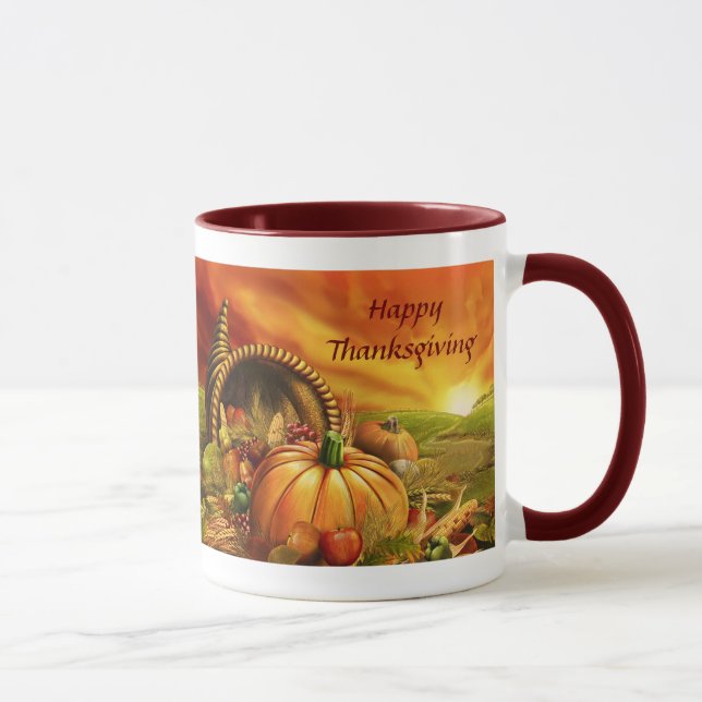 Caneca feliz da acção de graças 2 (Direita)