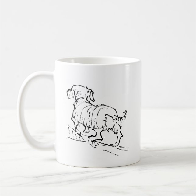 Caneca Feliz Dachshund – Caneca de Café do Cachorr (Esquerda)