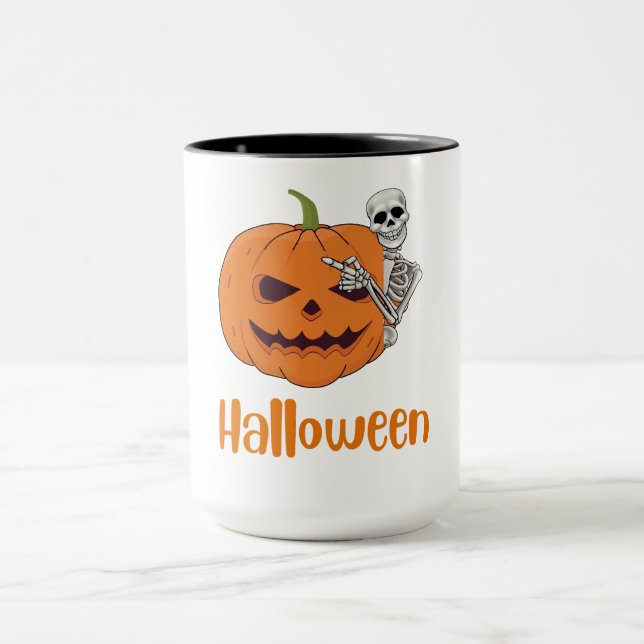 caneca feliz de Halloween (Centro)