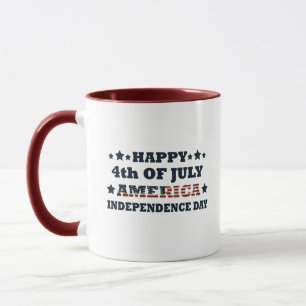 Caneca Feliz dia 4 de julho da independência da América