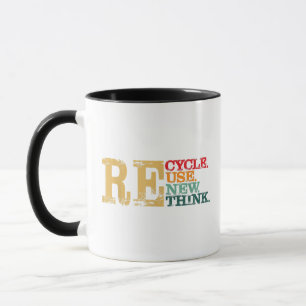 Caneca Feliz Dia da Terra Reciclar Reutilizar Renovar Rep