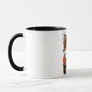 Caneca Feliz Dia das Bruxas Fantasma & Abóbora Gato Preto
