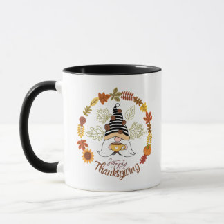 Caneca Feliz Dia de Ação de Graças Pumpkin Gnome Café Aut