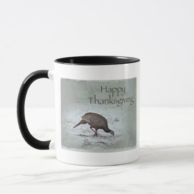 Caneca Feliz Dia de Ação de Graças - Turquia (Esquerda)