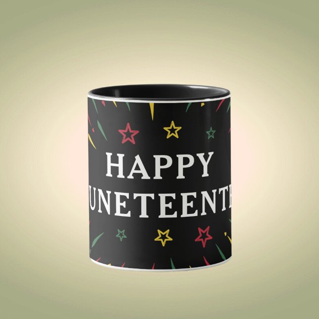Caneca Feliz Dia de Junta Celebra da Independência Negra (Criador carregado)
