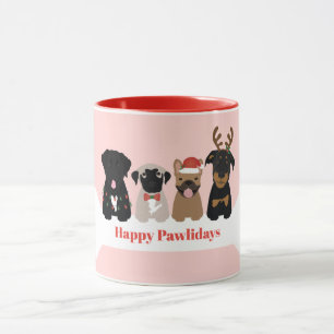 Caneca Feliz Dia de Natal Cachorros
