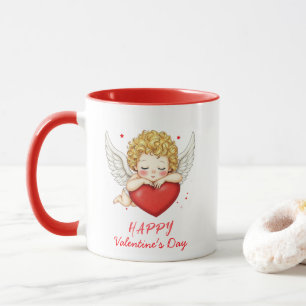 Caneca Feliz dia de os namorados cardíaco de cherub de an