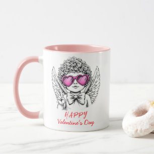 Caneca Feliz dia de os namorados cardíaco de cherub de an