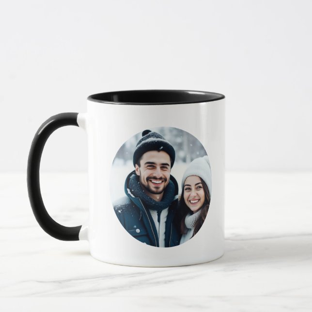Caneca Feliz dia de os namorados de fotos personalizado (Esquerda)