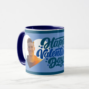 Caneca Feliz dia de os namorados Multi Photo BLUE