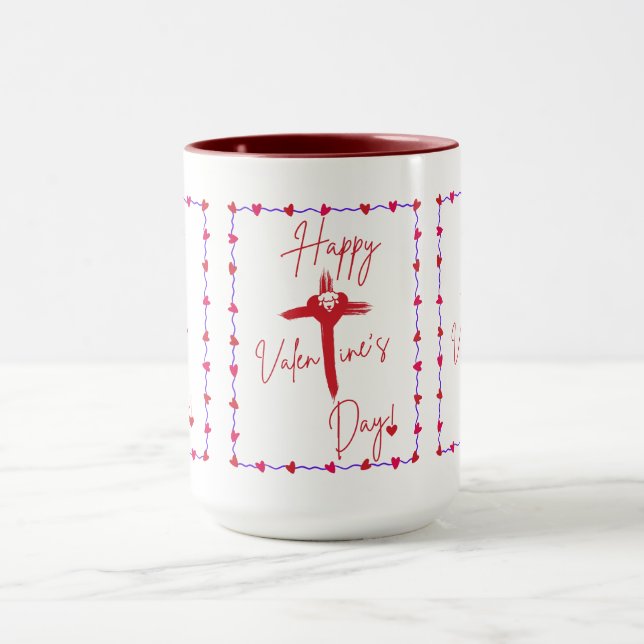 Caneca Feliz dia de os namorados Red Mug (Centro)