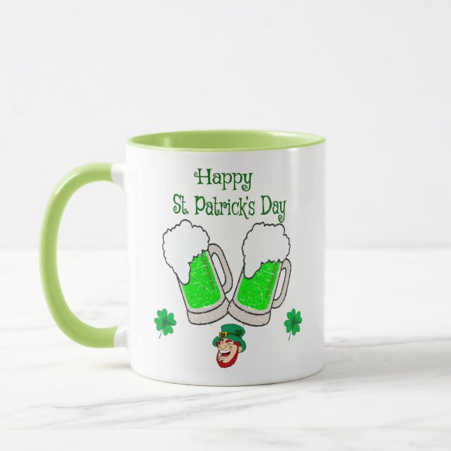 Caneca Feliz Dia de São Patrício Duende (Esquerda)