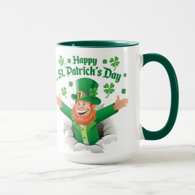Caneca Feliz dia de São Patrício duende  (Direita)