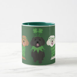 Caneca Feliz Dia de São Patrício Maltipoo Dogs