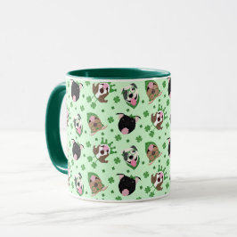Caneca Feliz Dia de São Patrício Pit Bull Cães