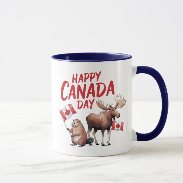 Caneca Feliz Dia do Canadá (Direita)