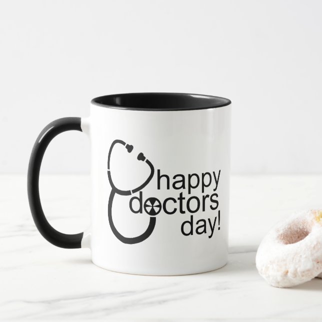 Caneca Feliz Dia dos Médicos! (Com Donut)
