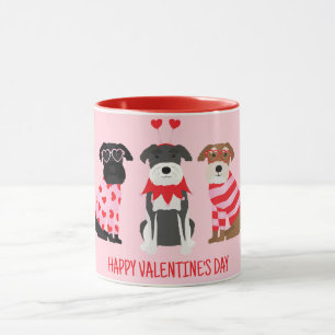 Caneca Feliz Dia dos Namorados Cães Schnauzer