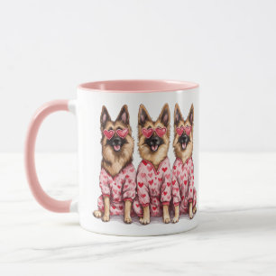 Caneca Feliz Dia dos Namorados Pastores Alemães